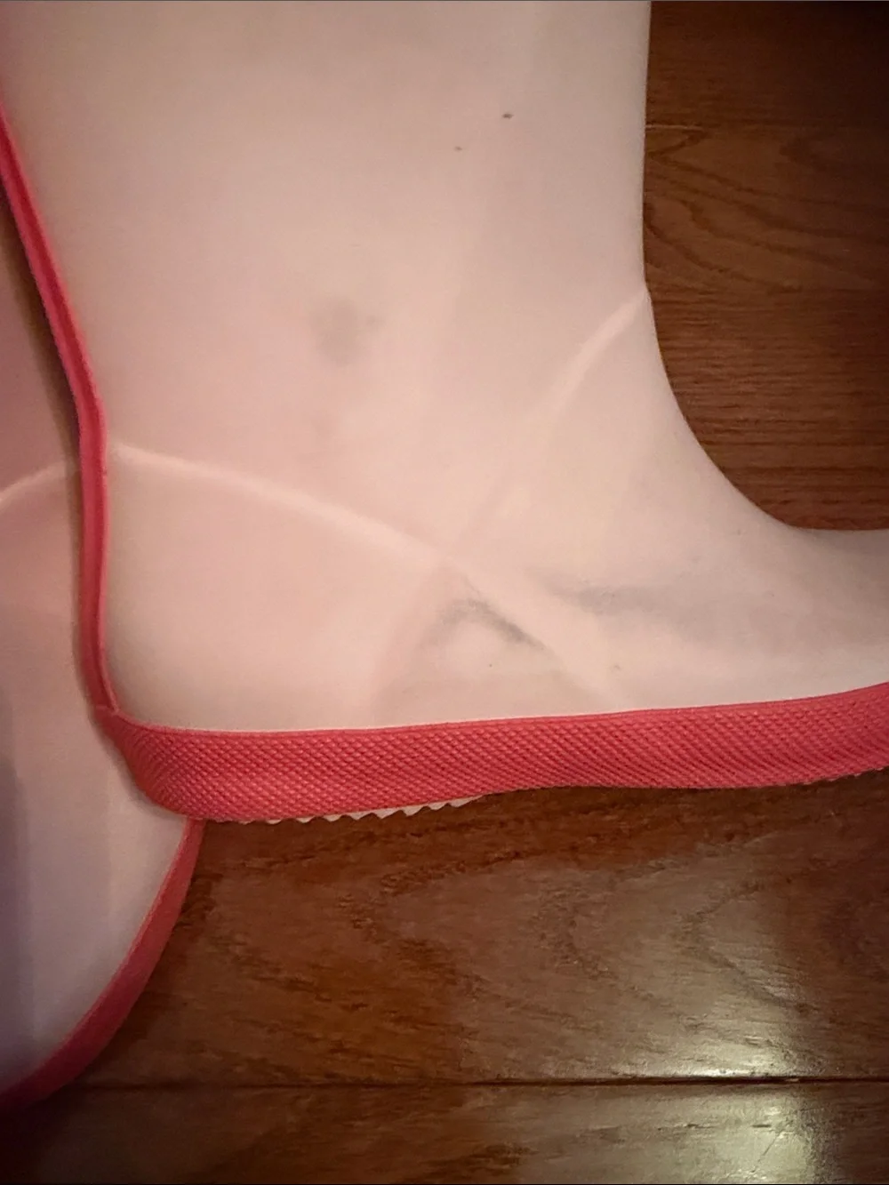 Hunter Kids Light Pink Rubber Rain Boots with Pink Soles
